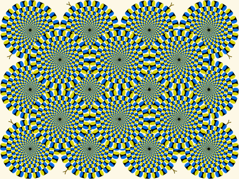Snakes optical illusion by Akiyoshi Kitaoka