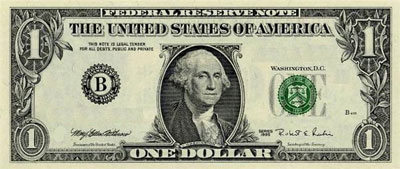 george washington dollar bill