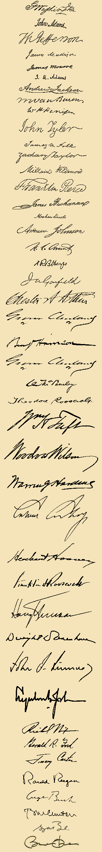 presidential signatures