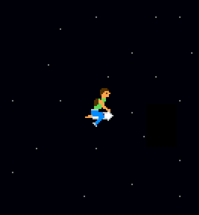 A boy riding blob rocket