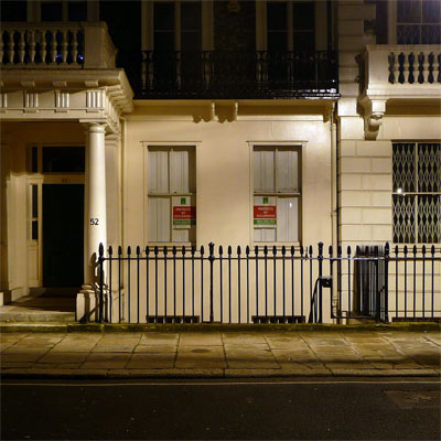 52 Gordon Square, Secured by Occupation. Photo by Tim Ivision