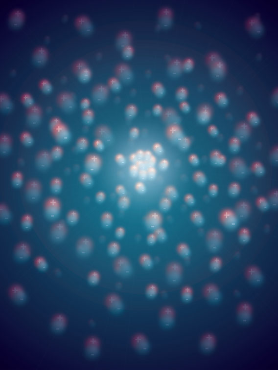 Ultracold polar molecules rendering by Greg Kuebler